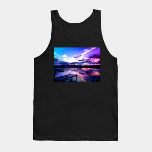 Photo Sunset with Pontoon Tank Top